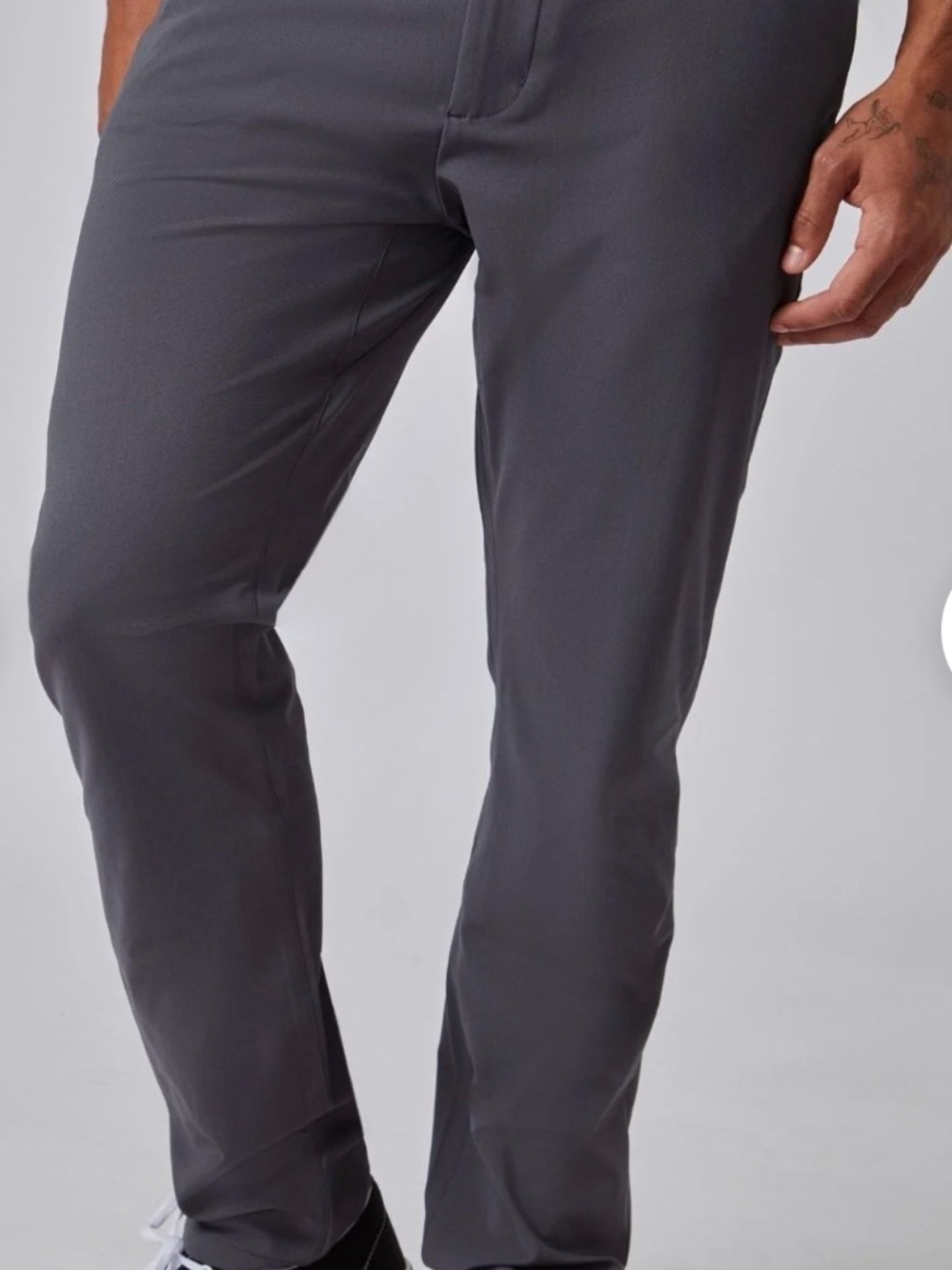 Men's Fresh Clean Threads Straight Fit Charcoal Gray Pants size 36x32